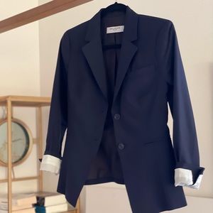 MM Lafleur Women’s Navy Blue Suit Jacket - 0